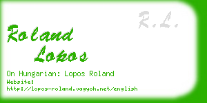 roland lopos business card